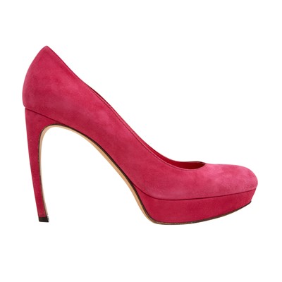 Lot 502 - Alexander McQueen Fuchsia Platform Heeled Pump - Size 39.5