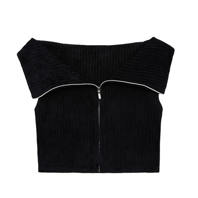Lot 240 - Chanel Black Chenille Rib Gilet - Size 42