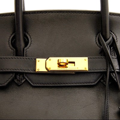 Lot 190 - Hermes Black Swift Birkin 30
