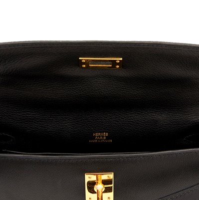 Lot 192 - Hermes Black Swift Kelly Pochette