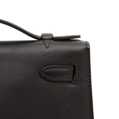 Lot 192 - Hermes Black Swift Kelly Pochette