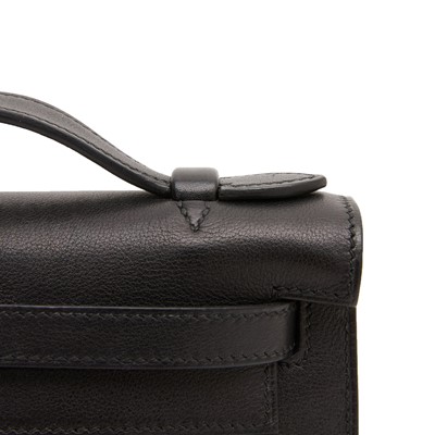 Lot 192 - Hermes Black Swift Kelly Pochette