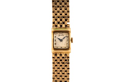 Lot 461 - Lady's Sandoz 14k Gold Bracelet Watch