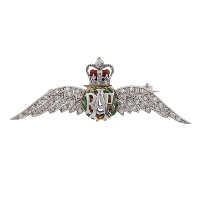 Lot 373 - A Royal Flying Corps sweetheart brooch
