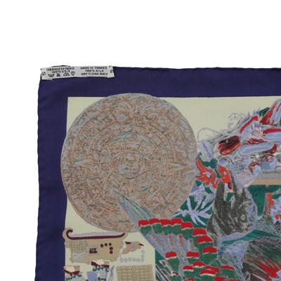 Lot 86 - Hermes 'Les Ameriques' Silk Scarf 90
