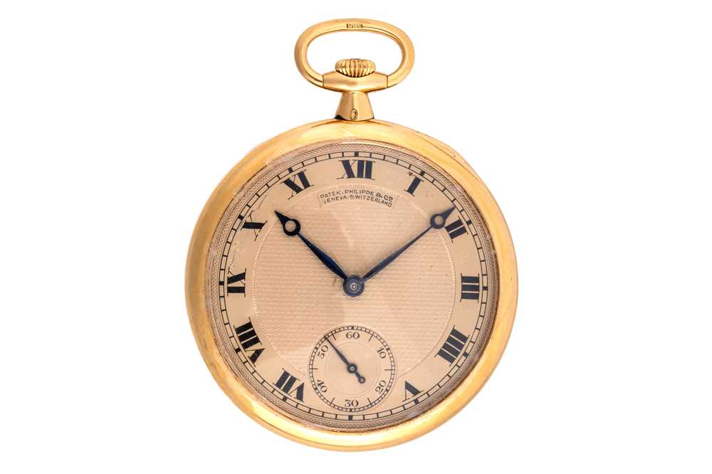 Lot 468 - Patek Philippe - 18k Gold Open-Faced Pocket Watch