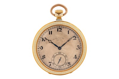 Lot 471 - The Alex Clark Co - Enamelled 18k Gold Pocket Watch