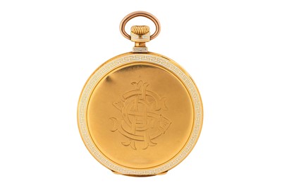 Lot 471 - The Alex Clark Co - Enamelled 18k Gold Pocket Watch