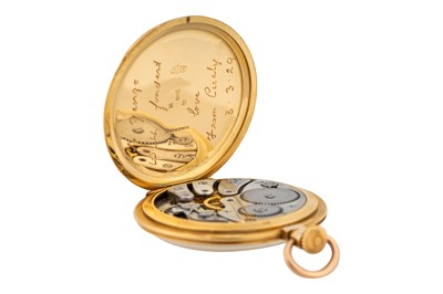 Lot 471 - The Alex Clark Co - Enamelled 18k Gold Pocket Watch