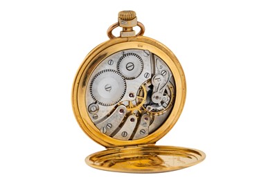 Lot 471 - The Alex Clark Co - Enamelled 18k Gold Pocket Watch