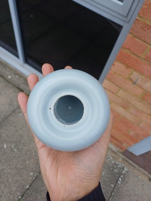 Lot 59 - A fine and rare Chinese clair-de-lune-glazed water pot, Qing dynasty, 17th/18th century