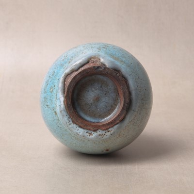 Lot 73 - A rare Chinese Junyao pear-shaped vase, yuhuchunping, Jin / Yuan dynasty