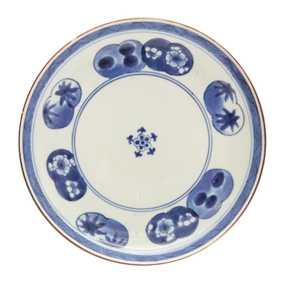 Lot 2 - A Japanese Arita blue and white dish, Edo period, 17th-18th century