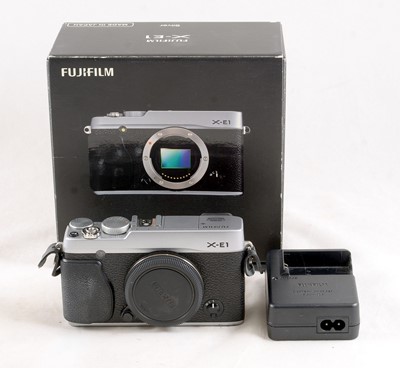 Lot 349 - Silver Fujifilm X-E1 Digital Camera Body.