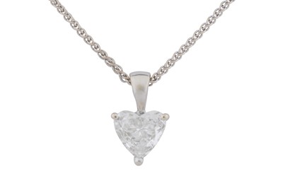 Lot 234 - A diamond heart necklace