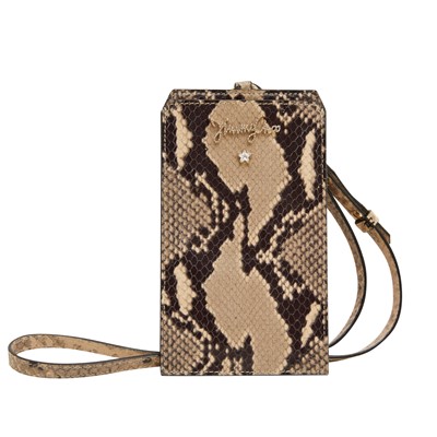 Lot 617 - λ Jimmy Choo Brown Python Flat Phone Pouch