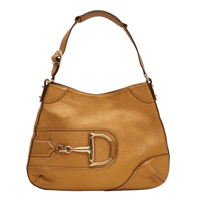 Lot 155 - Gucci Metallic Bronze Horsebit Shoulder Bag