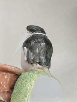 Lot 70 - A rare Chinese famille-rose 'Court Lady' flat-back wall vase, Qing dynasty, Qianlong period