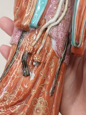 Lot 70 - A rare Chinese famille-rose 'Court Lady' flat-back wall vase, Qing dynasty, Qianlong period