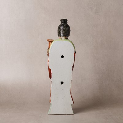 Lot 70 - A rare Chinese famille-rose 'Court Lady' flat-back wall vase, Qing dynasty, Qianlong period