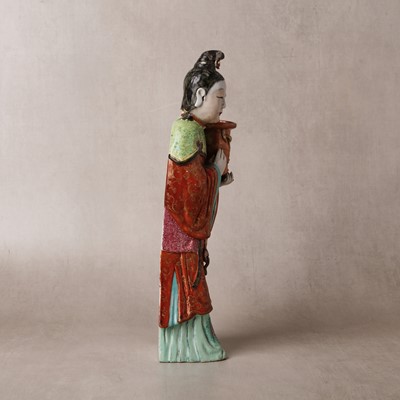 Lot 70 - A rare Chinese famille-rose 'Court Lady' flat-back wall vase, Qing dynasty, Qianlong period