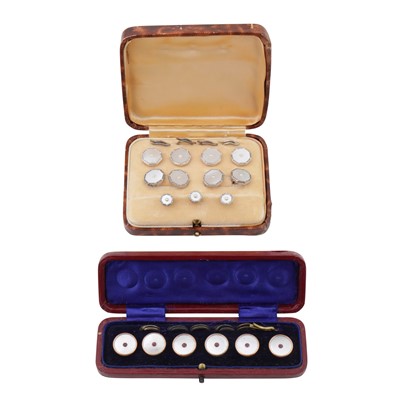 Lot 411 - Two sets of cufflinks and dress studs