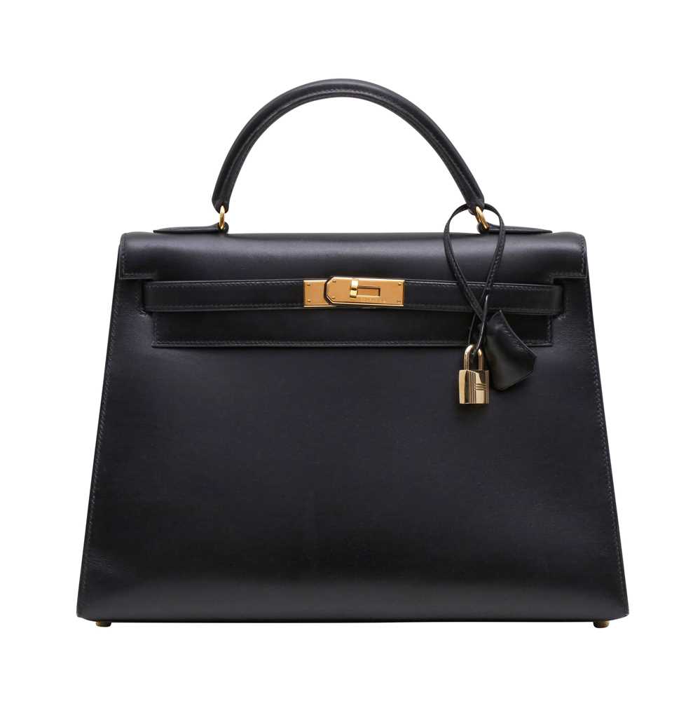 Lot 189 - Hermes Black Box Kelly Sellier 32