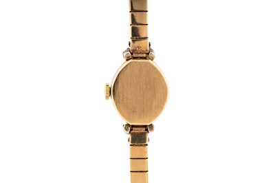 Lot 460 - Lady's Rotary 9k Gold and Diamond-Set Bracelet Watch