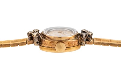 Lot 460 - Lady's Rotary 9k Gold and Diamond-Set Bracelet Watch