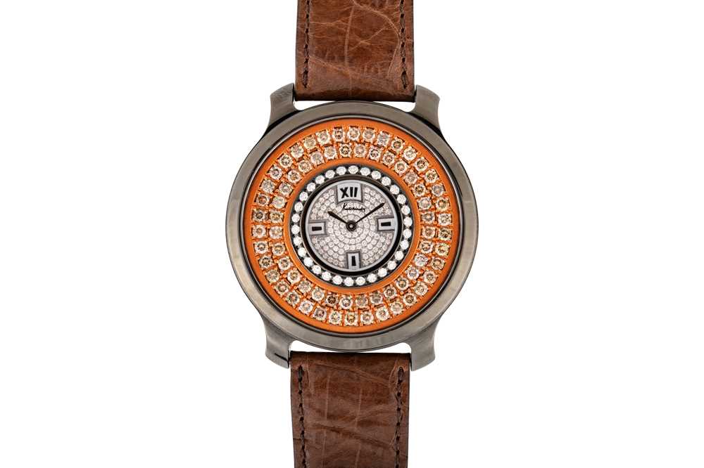 Lot 428 - Men's Kutchinsky 925 Silver and Diamond-set Wristwatch