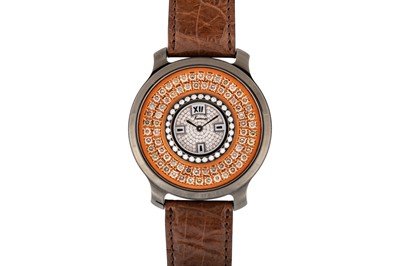 Lot 428 - Men's Kutchinsky 925 Silver and Diamond-set Wristwatch