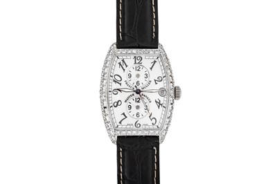 Lot 408 - Men's Franck Muller 18k Gold and Diamond-Set Automatic 'Triple Time-Zone' Wristwatch