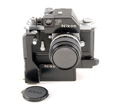 Lot 295 - Nikon F Photomic II with F-36 Motor Drive & Nikkor 55mm f3.5 Micro Lens.