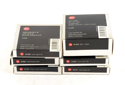 Lot 273 - Group of Six Boxed Leica Lens & Other Accessories.
