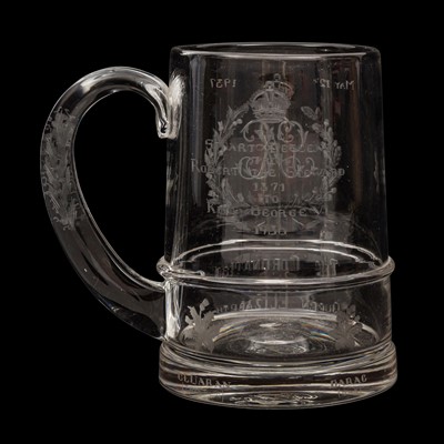 Lot 107 - The Coronation of George VI and Queen Elizabeth, commemorative glass tankard