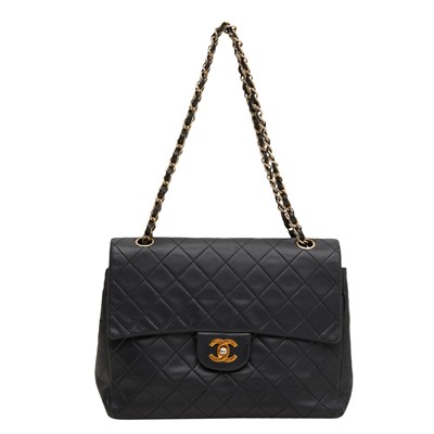 Lot 91 - Chanel Navy Medium Double Flap Bag