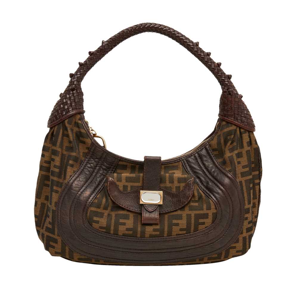 Lot 104 - Fendi Brown FF Zucca Hobo Bag