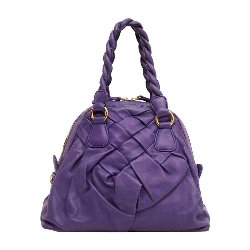 Lot 51 - Valentino Purple Woven Small Tote