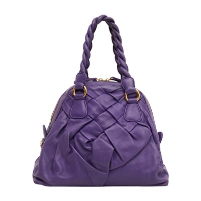 Lot 51 - Valentino Purple Woven Small Tote