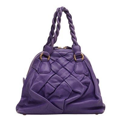 Lot 51 - Valentino Purple Woven Small Tote
