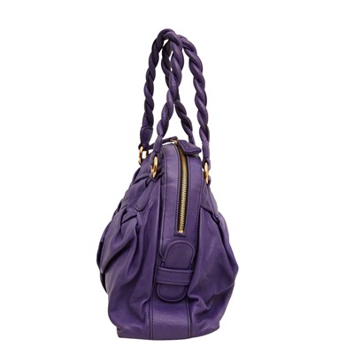 Lot 51 - Valentino Purple Woven Small Tote