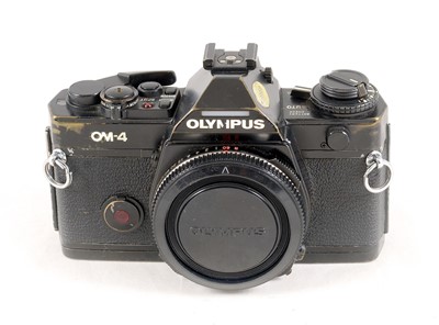 Lot 285 - Black Olympus OM-4 SLR Camera Body.