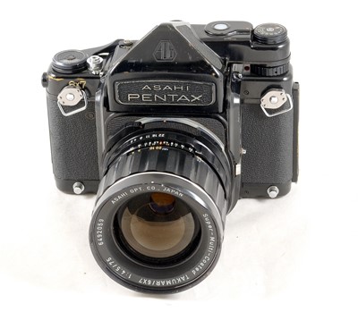Lot 321 - Pentax 6x7 120 SLR with Prism & 75mm Lens.