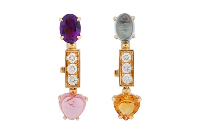Lot 165 - Bulgari l A pair of 'Allegra' pendent earrings