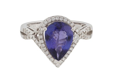 Lot 73 - A tanzanite and diamond ring
