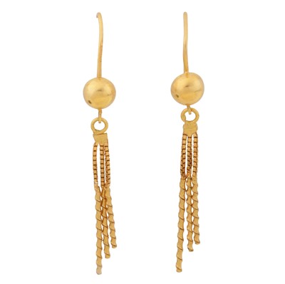 Lot 120 - A pair of pendent earrings