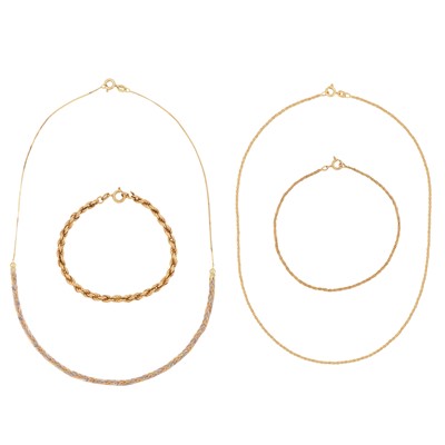 Lot 322 - Two necklaces and two bracelets