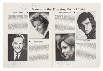 Lot 260 - Theatre Interest.- Signed Programme
