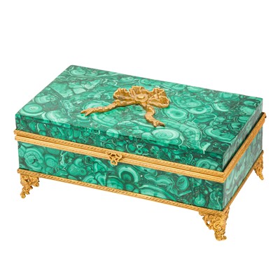 Lot 452 - A Malachite and gilt metal jewellery casket by Baldi Florence