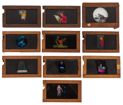 Lot 20 - A Selection of 10 Magic Lantern Slipper Slides